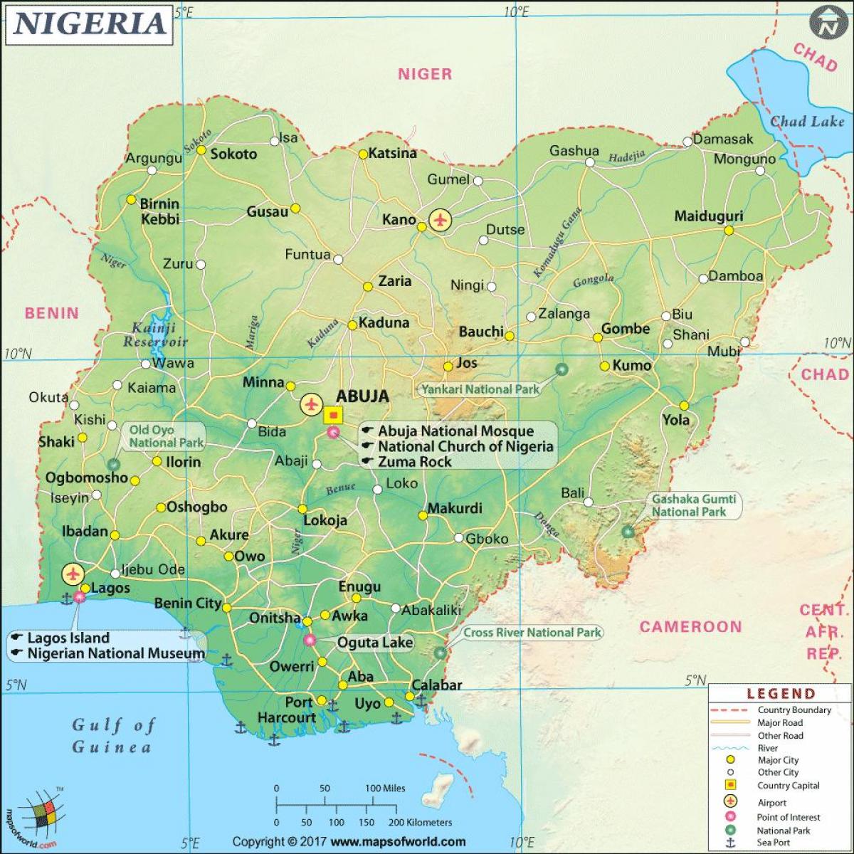 gambar-gambar dari nigeria peta