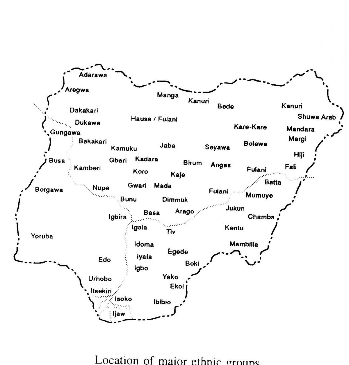 menggambar nigeria peta