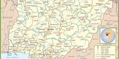 Peta lengkap dari nigeria