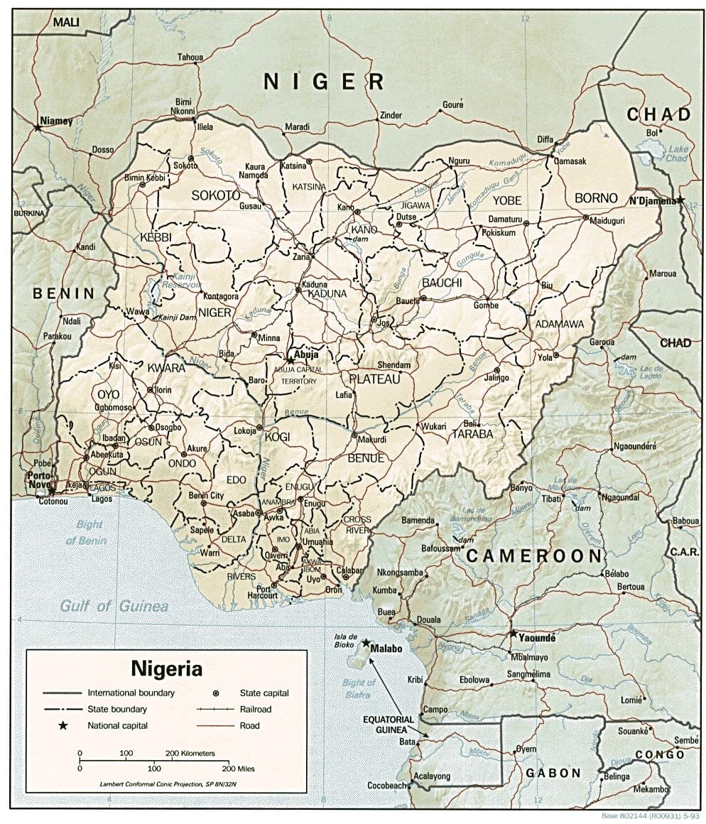 Peta atlas nigeria