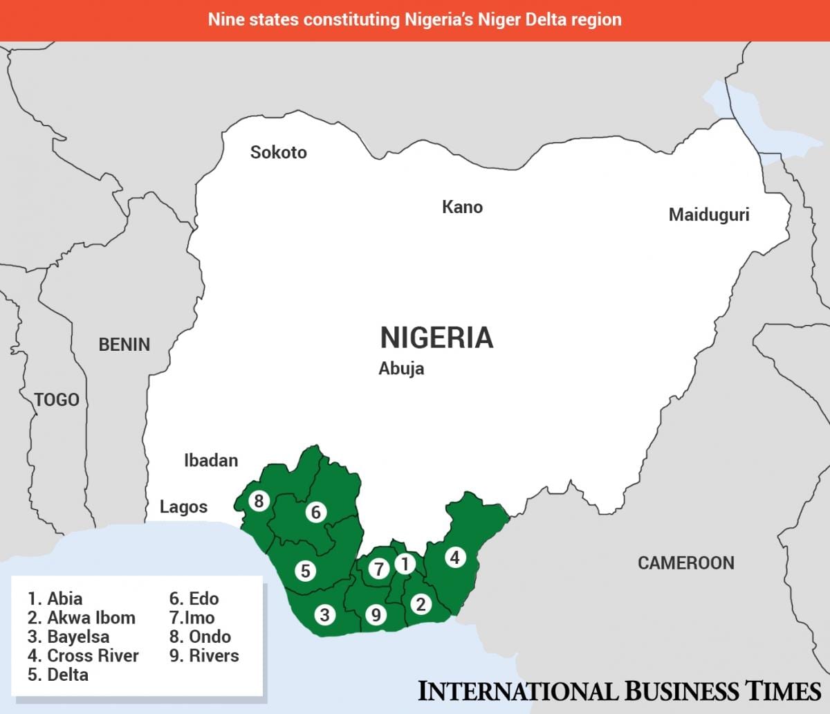 Peta dari delta niger peta di nigeria
