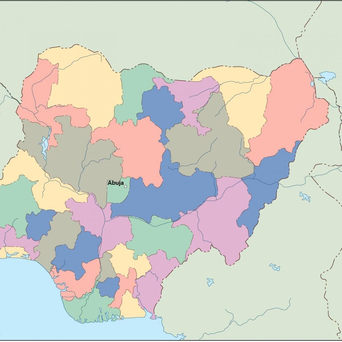 Peta yang dapat diedit nigeria
