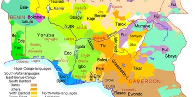 Nigeria bahasa peta