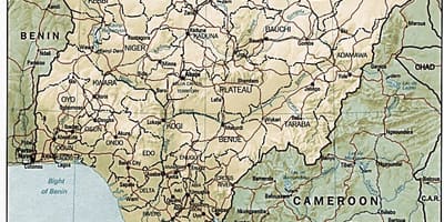 Peta geografis dari nigeria