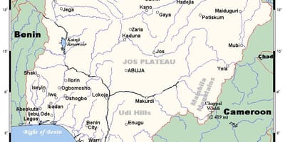 Sungai-sungai di nigeria peta